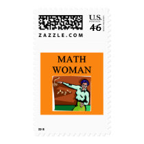 MATH WOMAN postage