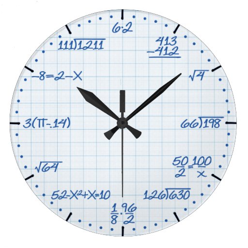 Mathematical Equations Clock Zazzle