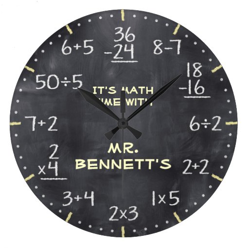 Mathematical Equations Personalizable Clock Zazzle
