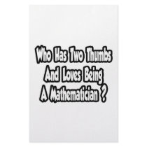 Mathematician Joke...Two Thumbs stationery