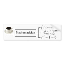 Mathematician machine bumper stickers