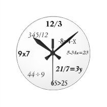 Mathematician's wall clocks