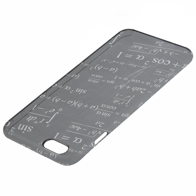 Mathematics Formulas on Chalkboard - Funny Unique Uncommon Clearlyâ„¢ Deflector iPhone 6 Plus Case-3