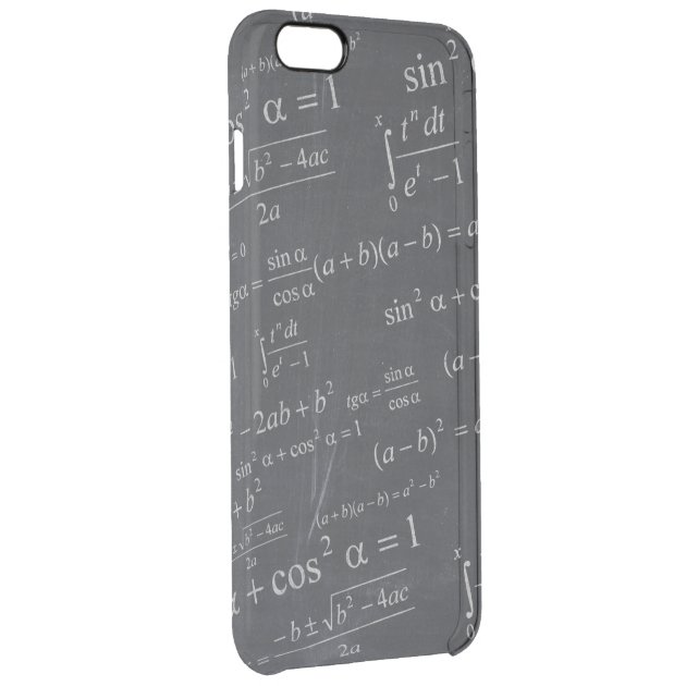 Mathematics Formulas on Chalkboard - Funny Unique Uncommon Clearlyâ„¢ Deflector iPhone 6 Plus Case-2
