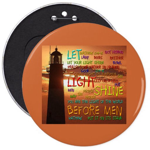 Mathew 5:14-16 Lighthouse 2 Buttons