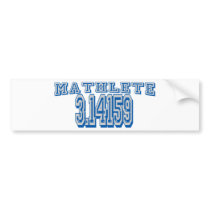 Mathlete Pi Bumper Stickers