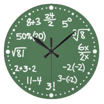 Maths Mathematical Equations Clock Version Two at Zazzle