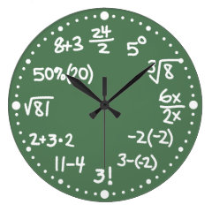 Maths Mathematical Equations Clock Version Two