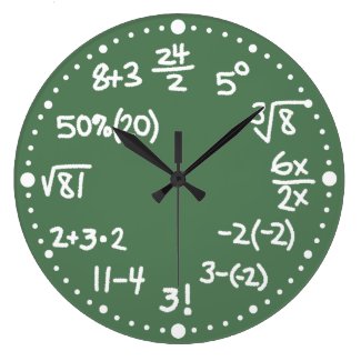 Math Mathematical Equations Clock Version Two