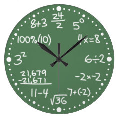 Maths Mathematical Equations Clock with Minutes