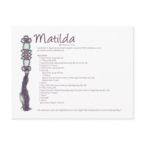 Matilda Postcard