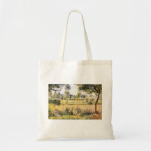 Matin a Eragny by Camille Pissarro Tote Bag