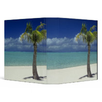 Matira Beach on the island of Bora Bora, 2 3 Ring Binder