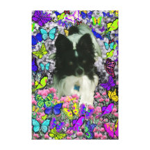 Matisse in Butterflies II - White & Black Papillon Gallery Wrapped Canvas