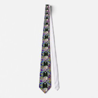 Matisse in Butterflies II - White & Black Papillon tie