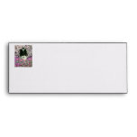 Matisse in Flowers - White & Black Papillon Dog Envelopes
