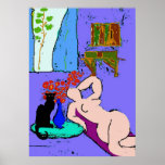 Matisse Nude With Black Cat Poster