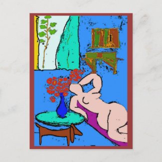 Matisse Nude with Dachshund 2 postcard