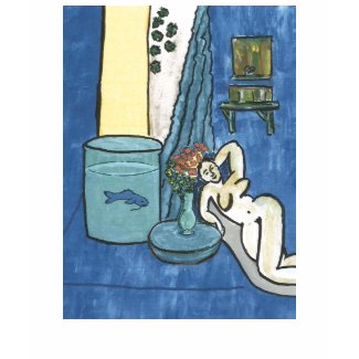 Matisse Style Nude with Fish shirt