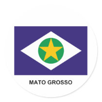 Mato Grosso, Brazil Flag Stickers
