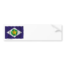 Mato Grosso, Brazil Waving Flag bumper stickers