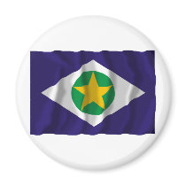Mato Grosso, Brazil Waving Flag magnets