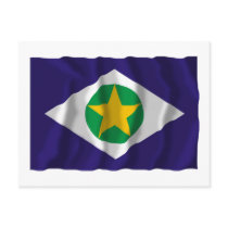 Mato Grosso, Brazil Waving Flag postcards by Vexillophile Mato Grosso, Brazil Waving Flag postcards