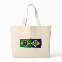 Mato Grosso & Brazil Waving Flags bags