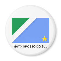 Mato Grosso do Sul, Brazil Flag magnets