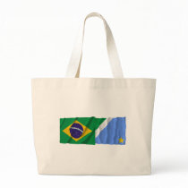 Mato Grosso do Sul & Brazil Waving Flags bags