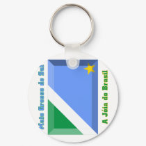 Mato Grosso do Sul Flag Gem keychains by Vexillophile Mato Grosso do Sul Flag Gem keychains