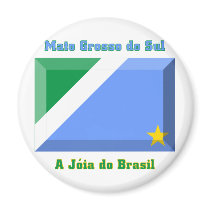 Mato Grosso do Sul Flag Gem magnets