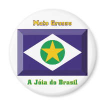Mato Grosso Flag Gem magnets