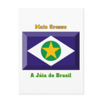 Mato Grosso Flag Gem postcards