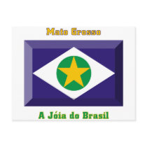 Mato Grosso Flag Gem postcards