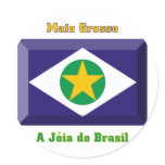Mato Grosso Flag Gem stickers