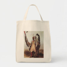 Mato-Tope, A Mandan Chief Portrait by Karl Bodmer Bag