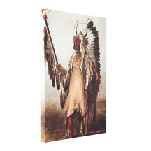 Mato-Tope, A Mandan Chief Portrait by Karl Bodmer Gallery Wrap Canvas