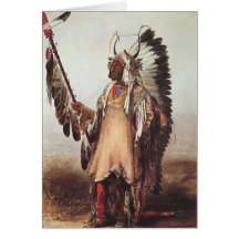 Mato-Tope, A Mandan Chief Portrait by Karl Bodmer Cards