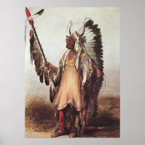 Mato-Tope, A Mandan Chief Portrait by Karl Bodmer Print