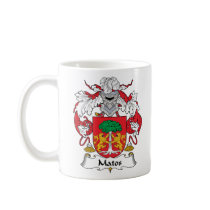 Matos Family Crest mugs by coatsofarms Matos Family Crest mugs