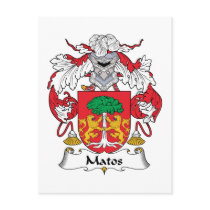 Matos Family Crest Post Card
