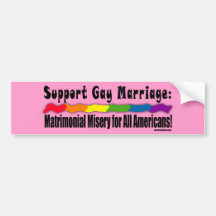 Matrimonial Misery Equality Bumper Sticker