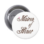 Matron of Honor Classy Browns Buttons