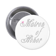 Matron of Honor Classy Grays Pin