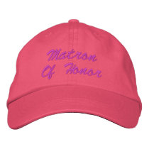 Matron Of Honor Embroidered Hat embroidered hats by weddingpartygifts Matron Of Honor Embroidered Hat embroidered hats