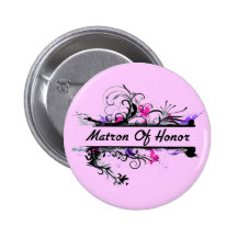 Matron Of Honor Pinback Buttons