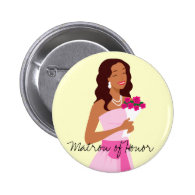 Matron Of Honor Pink Wedding Gown Button