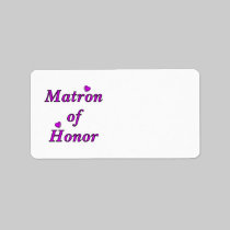 Matron of Honor Simply Love labels