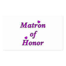 Matron of Honor Simply Love Business Card Template